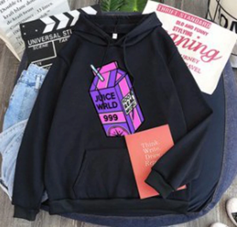 

Kpop Lucky Cartoon Cute Juice Pullover Ulzzang Loose Casual Hoodie Winter Sweatshirt Oversize Harajuku Sport Outfit for Women
