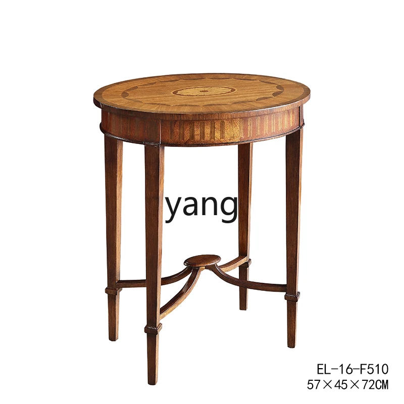 LT китайский ретро паркет из цельного дерева коричневый узор овальный уголок