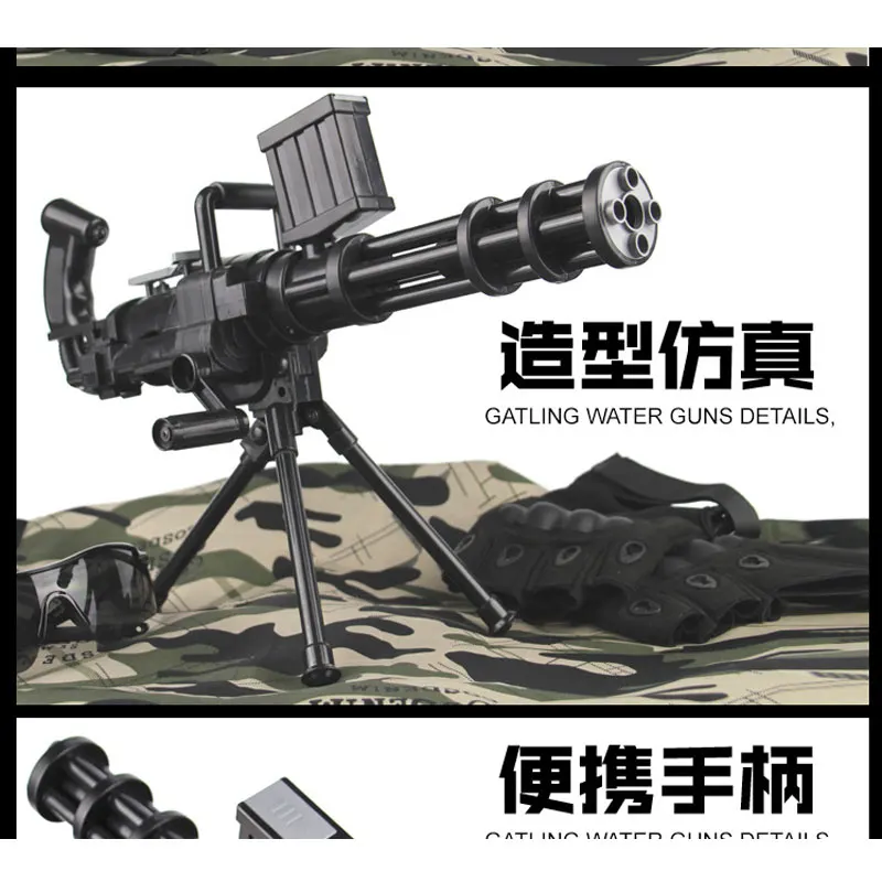 Черная мягкая пуля ручной пистолет Gatling игрушечный ручная пластиковая игрушка