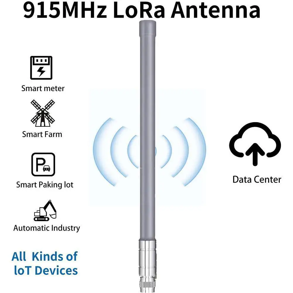 

For Lora IoT 868M/915MZH Omnidirectional High Fiberglass Antenna Rod Waterproof Wireless Antenna 3DBI Module Fiberglass E0J5