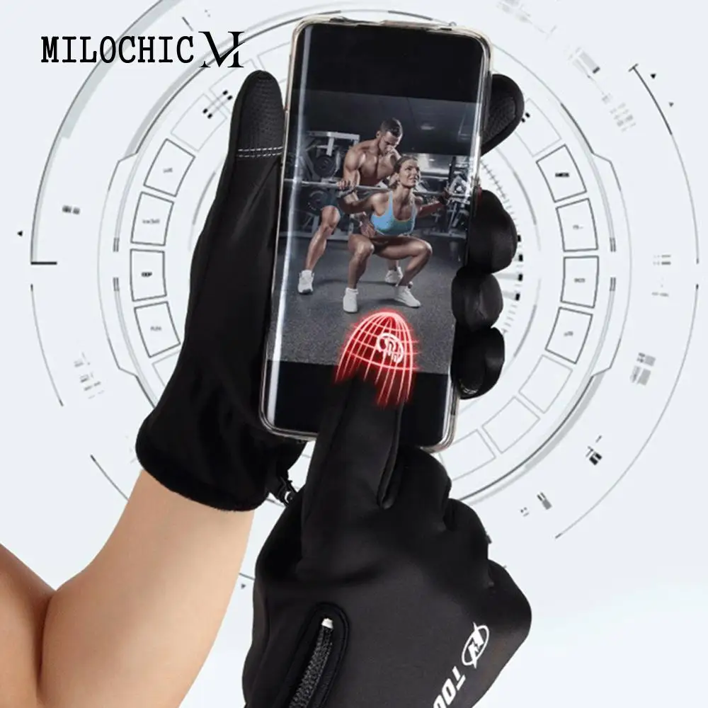 

USB Rechargeable Heating Thermal Gloves 3 Heat Levels Touch Screen Gloves Windproof Heated Gloves Anti-Slip Glove for Women Men