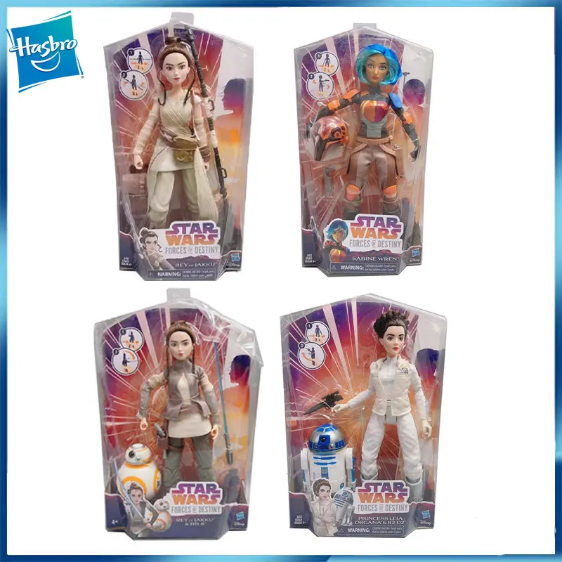 

Hasbro Star Wars Forces of Destiny Rey of JIAKKU Sabine Wren Jyn Erso Anime Action Figures Collectible Model Kids Toys Gift