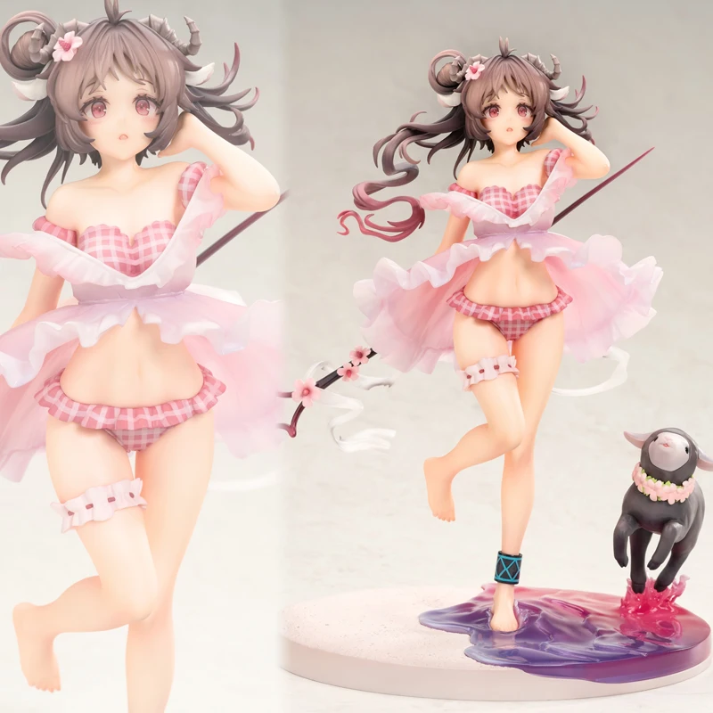 

1/7 Action Figure AniGame Arknights Eyjafjalla Summer Petals Anime Figurine PVC Collection Model Toys Doll Gifts