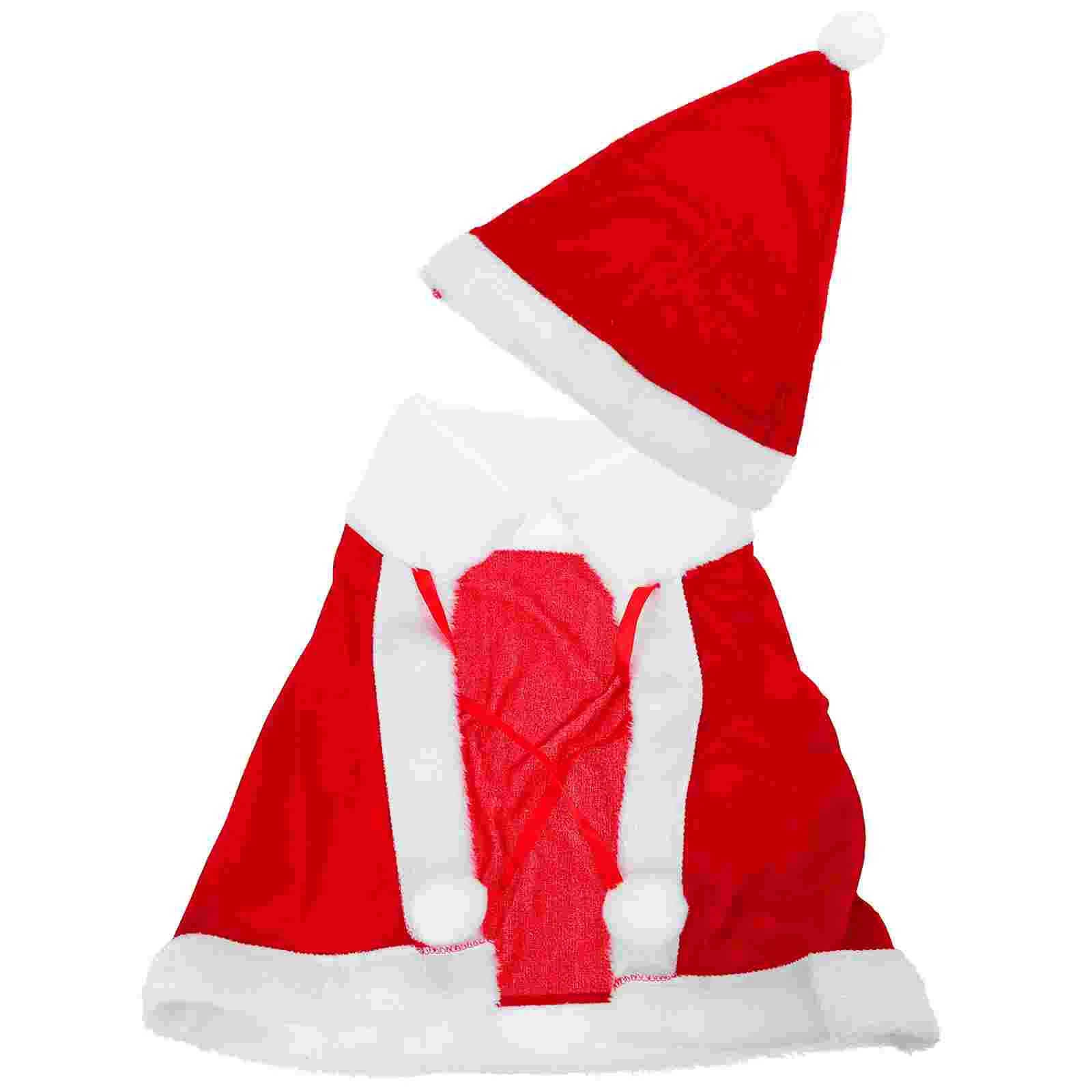

1 Set Kids Christmas Santa Clause Costume Cloak Hat Cosplay Decor Cosplay Clothing
