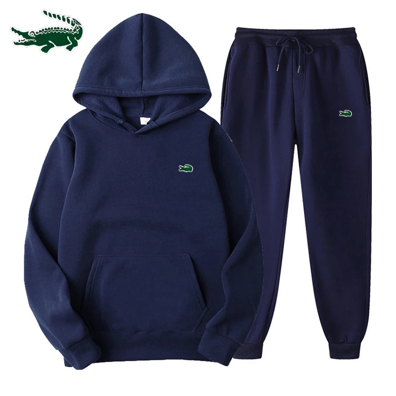 Men's jogger sweater casual sweaters sweatshirt streetwear pullover solid color fleece sports suit male sets