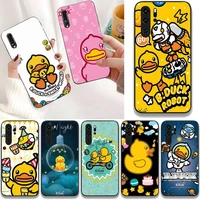 cute yellow b duck phone case for huawei g7 g8 p7 p8 p9 p10 p20 p30 lite mini pro p smart plus cove fundas