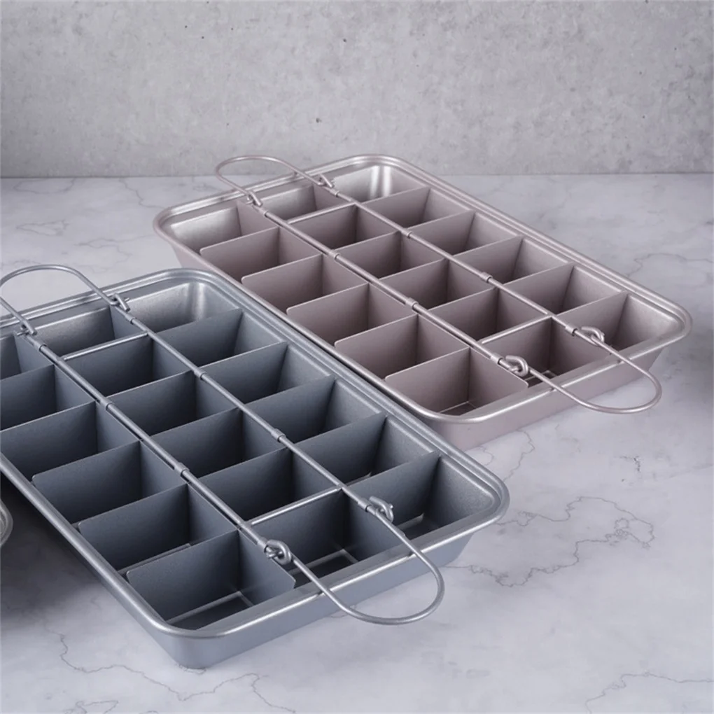 

Baking Tray Non-stick Square Cake Pan Carbon Steel Seamless Kitchen Cooking Plate with Dividers