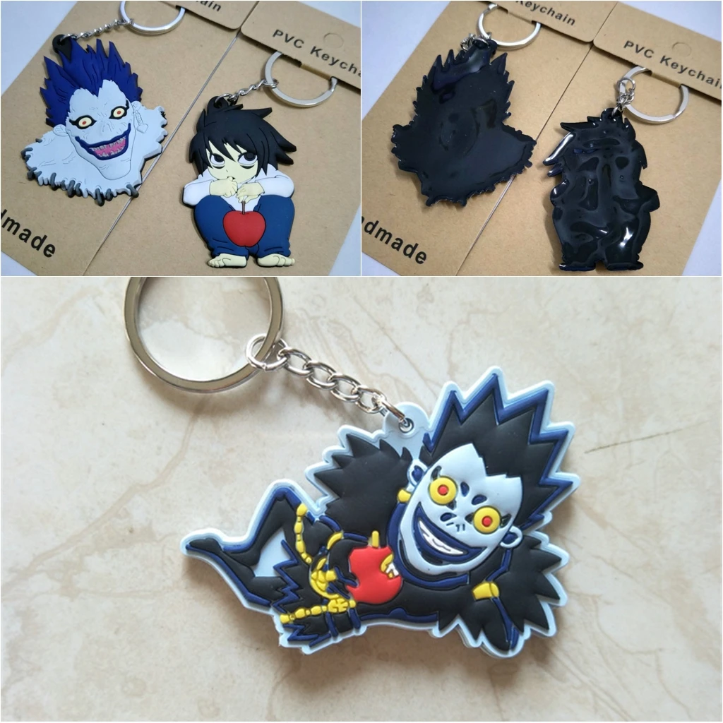 Anime Death Note L Lawliet Ryuk PVC Keychain Cosplay Accessories Cartoon Badge Pendant Gift