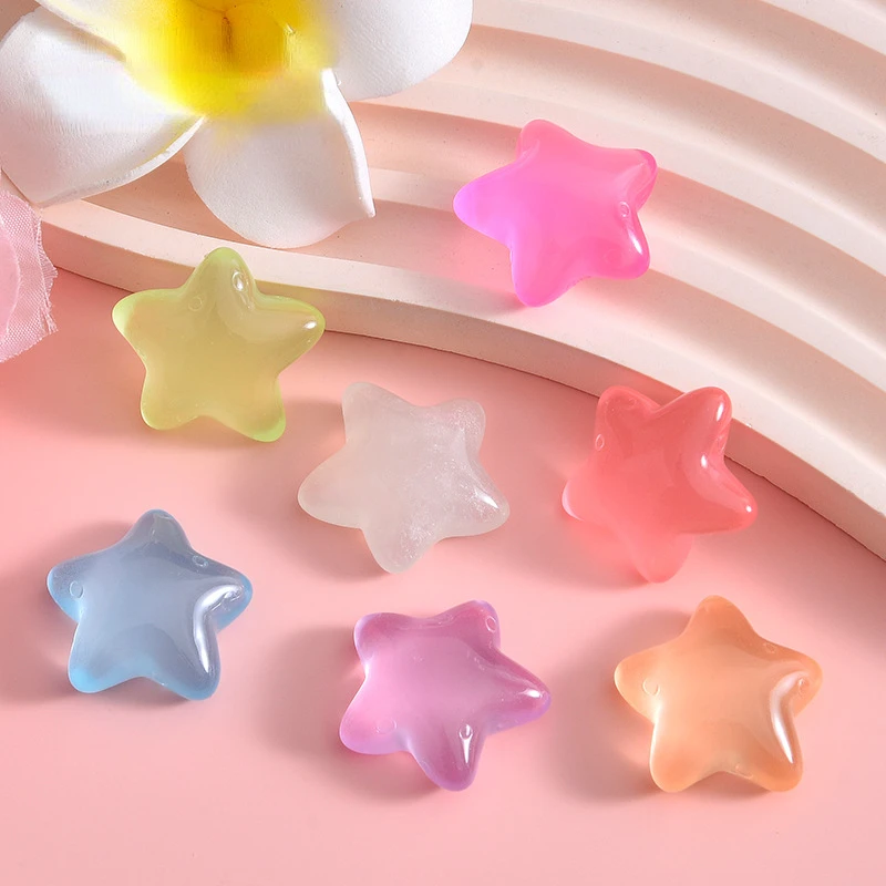 

10 шт. флуоресцентные пятиконечные Звездные драгоценные камни с плоским задним основанием, кабошон, скрапбукинг, подходит для украшения телефона, аксессуары «сделай сам»