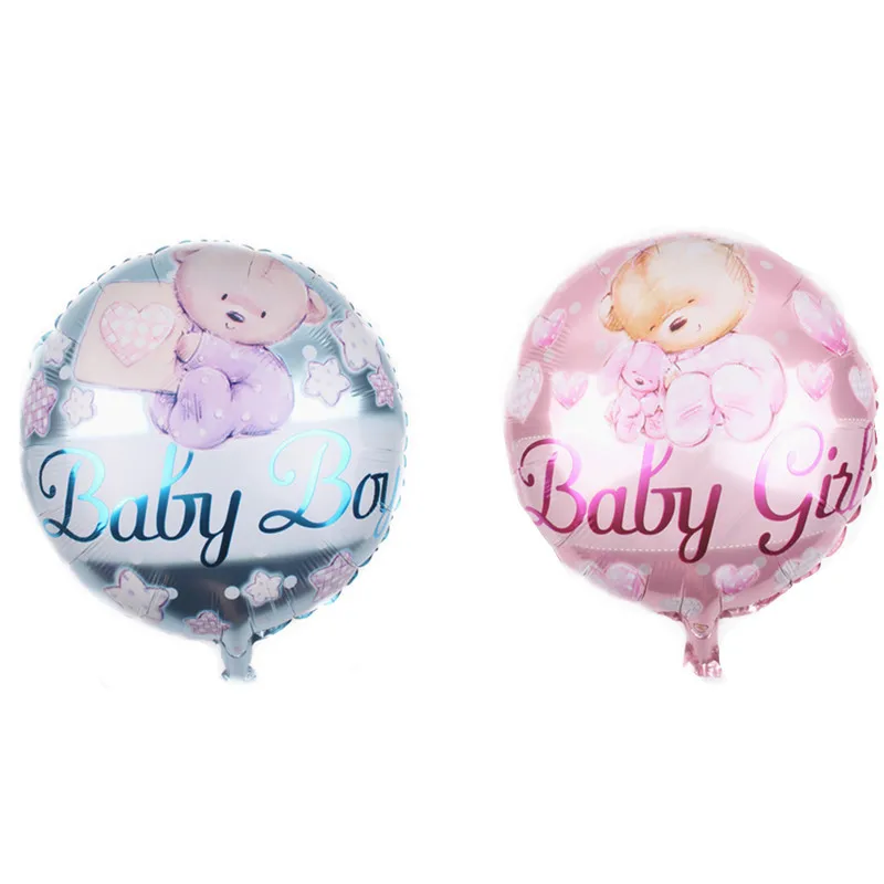 

2pcs 18inch Baby Girl Boy Foil Balloons Helium Balloon Baby Shower Party Decoration Supplies Globos Gender Reveal Birthday