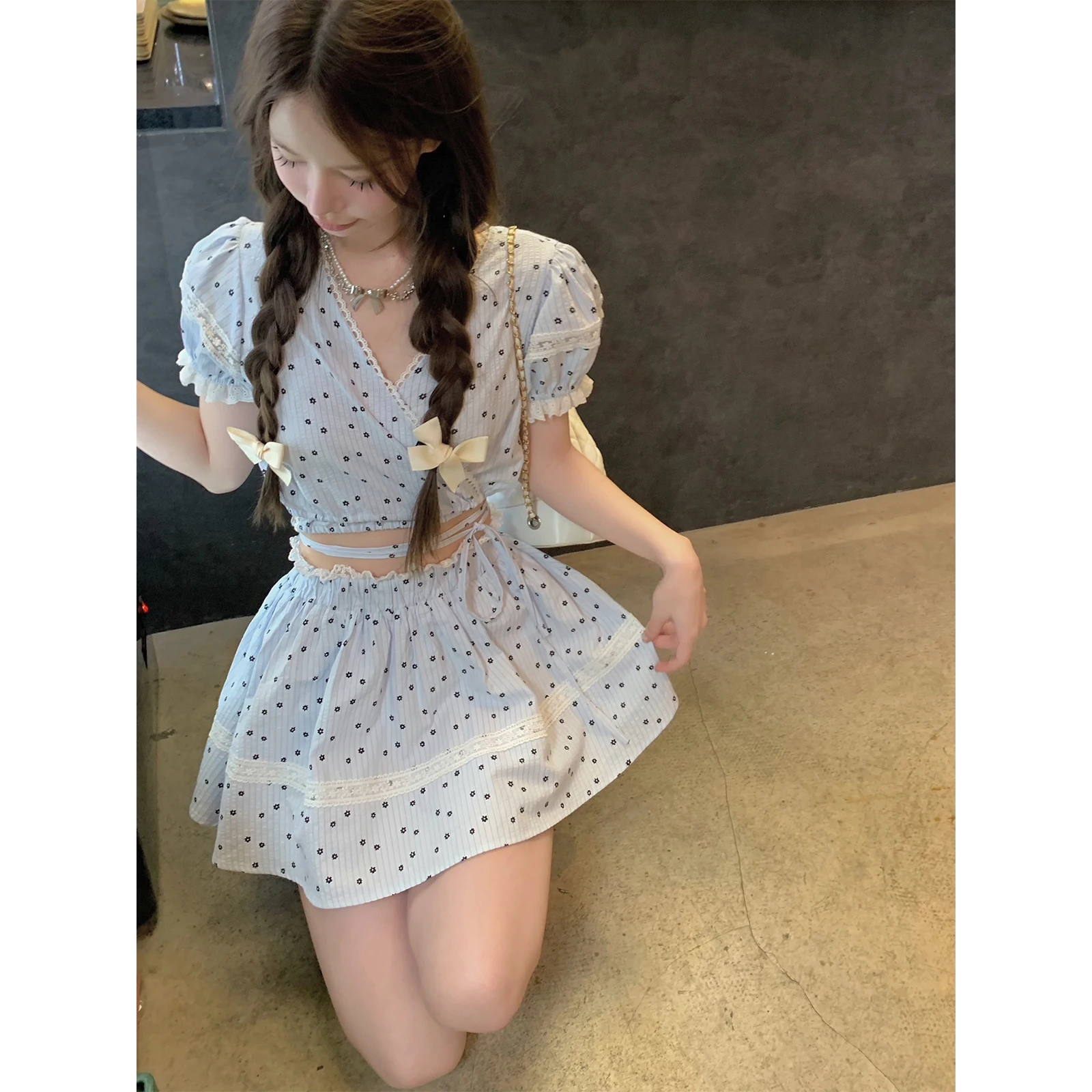 Женский цветочный костюм Theture лето 2024 Новое поступление популярное красивое