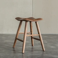 nordic solid wood dining stool dining chair ash wood bar stool adult casual chair log black walnut stool chair