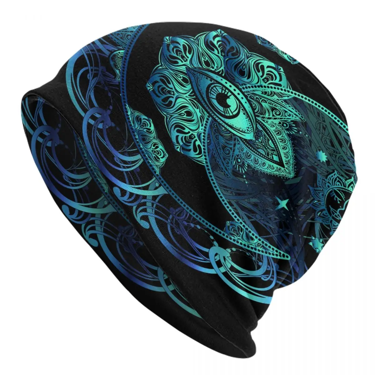 

Bonnet Hat for Men And Women Crescent Moon And Sun Knitted Beanies Soft Turban Hat Hip Hop Beanie