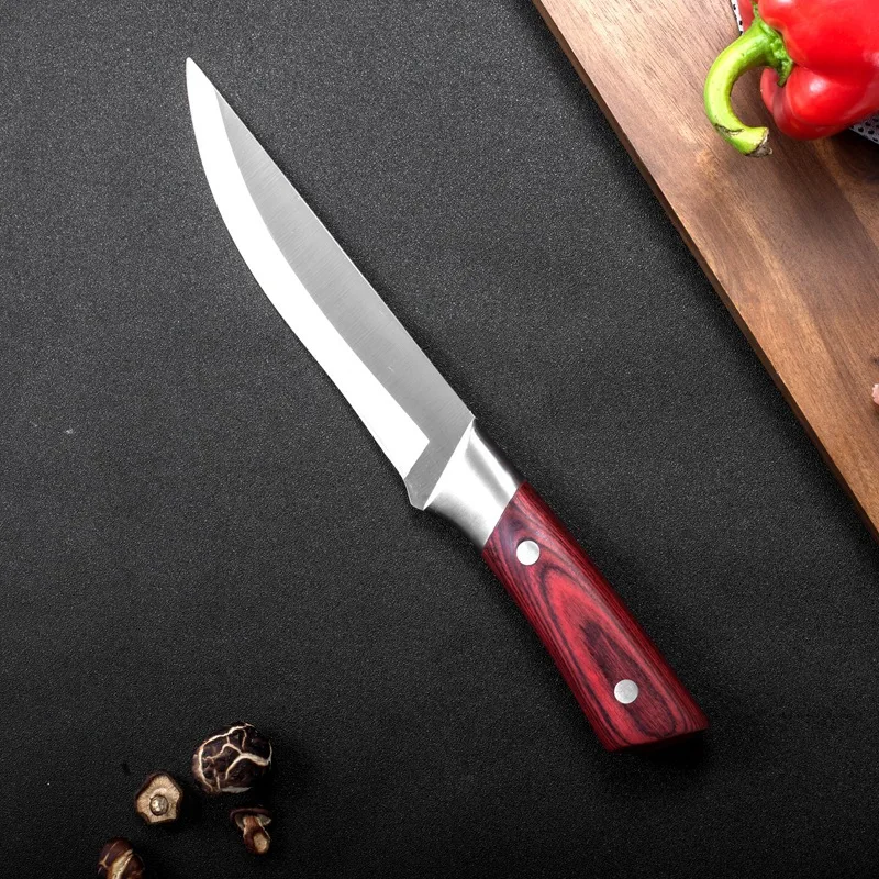 Wooden Handle German Chef Knife Splitting With Leather Case Household Meat Cleaver Multi-purpose KnifeBeef | Дом и сад