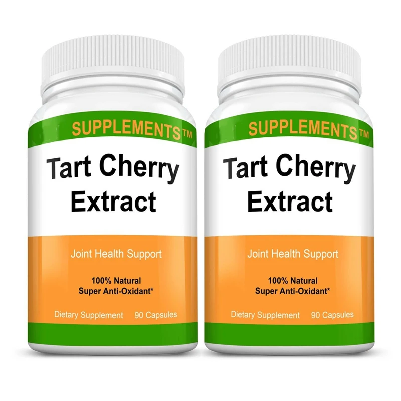 

2 X Natural Cherry extract 900mg antioxidant anthocyanins support joint health 90caps/bottle