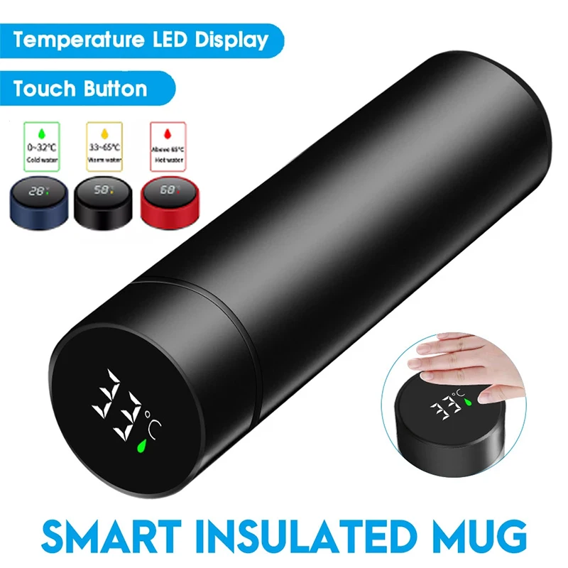 Умная термобутылка унисекс из нержавеющей стали 304 Вакуумная чашка для воды с