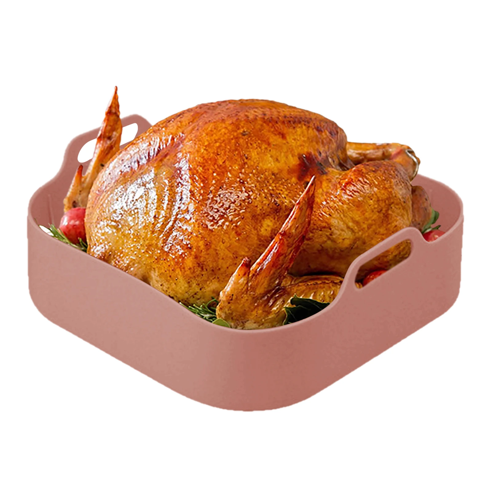 

Silicone Reusable Silicone Air Fryer Bowl Food Safe Air Fryer Basket Replacement Of Flammable Parchment Liner Paper Air Fryer