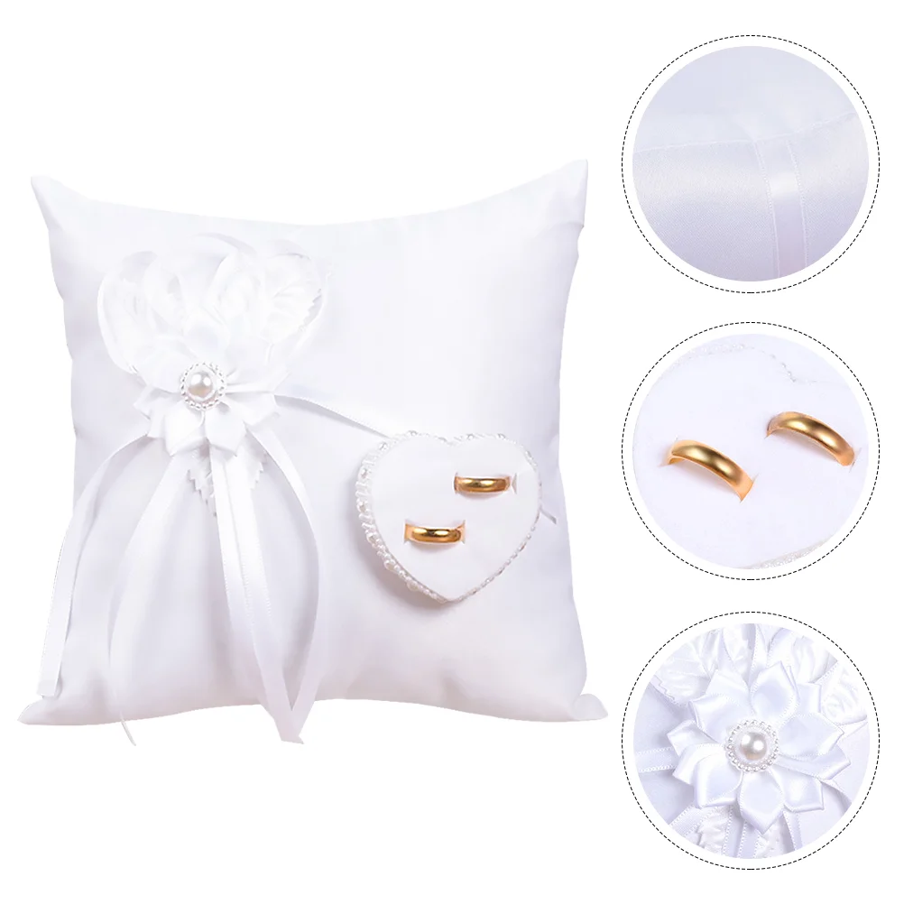 

Ring Pillow Weddingbearerfloral Container Marriage Jewelry Case Holder Proposal Flower