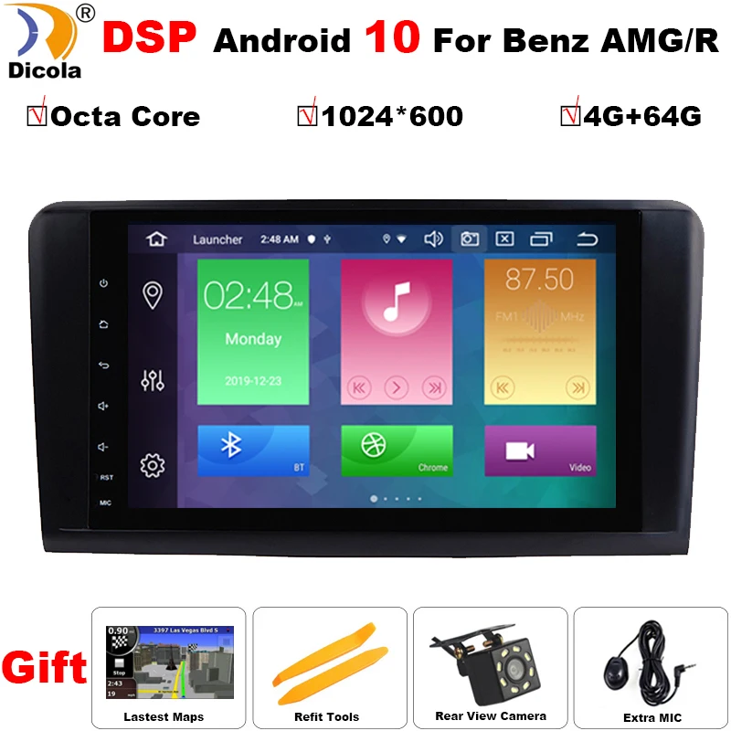 

9" 4G+64G PX5 IPS DSP HD Octa Core Android 10 Car DVD for Mercedes Benz AMG/R Class W251 R280 R300 R320 R350 GPS Radio Stereo