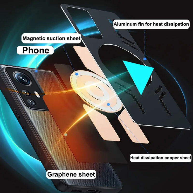 Чехол для Redmi K50 Ultra 5G K50Ultra медная алюминиевая задняя крышка с рассеиванием тепла