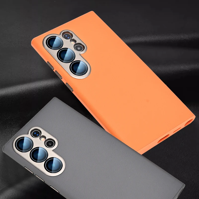 Элегантный жесткий чехол Magsafe из поликарбоната с простым кожаным рисунком для