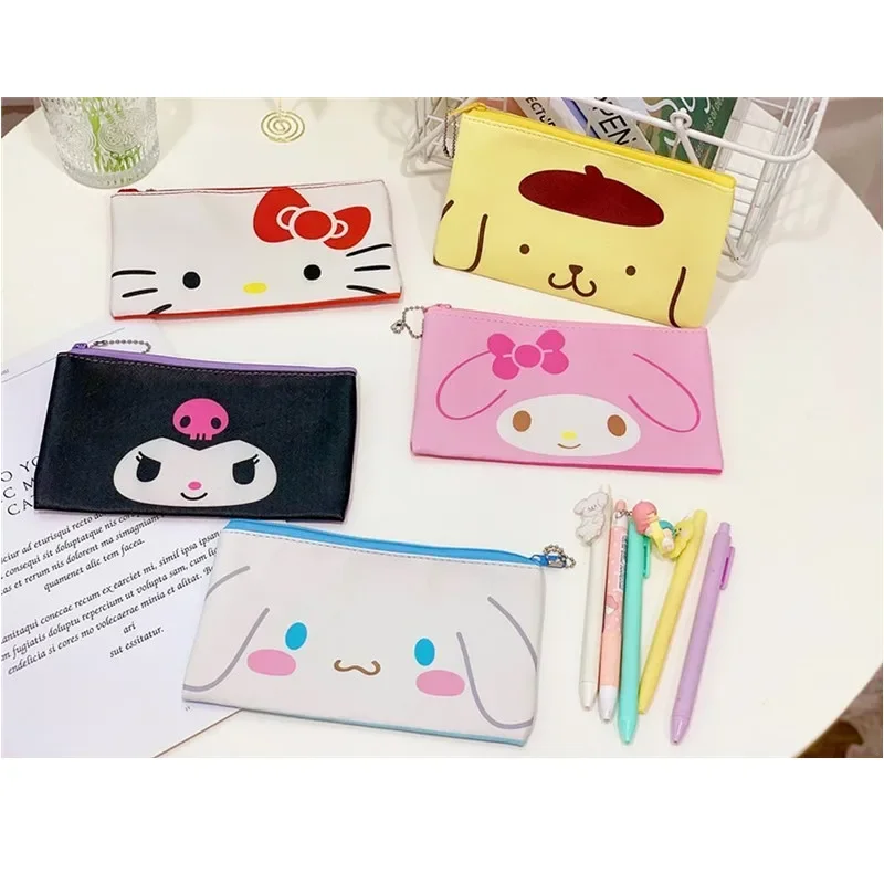 

Sanrioed Anime Cartoon series My melody Kuromi Mikyo Pen Case Cosmetic Bag Kawaii Storage Bag Student Stationery Birthday Gift