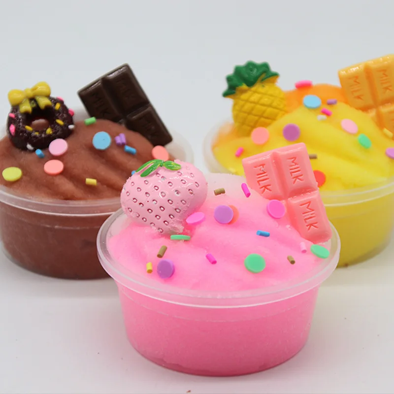 

Chocolate Fluffy Slime Light Colored Clay Cloud Mud Modeling Polymer Clay Sand Plasticine Decompression Children's Toy