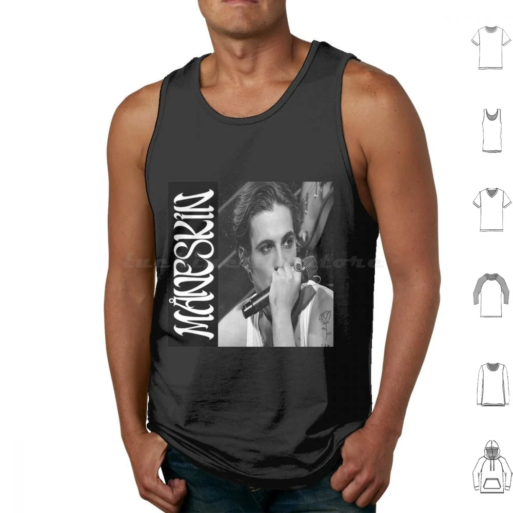 

Damiano David Maneskin Tank Tops Vest Sleeveless Maneskin Damiano David Damiano David Band Italy Maneskin Italy Damiano