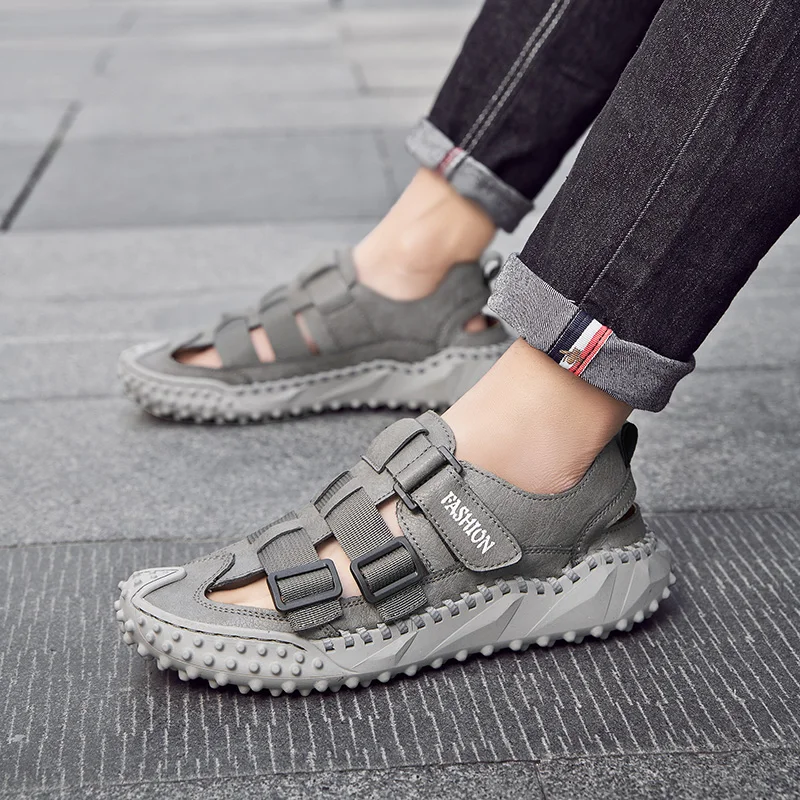 Summer Fashion Outdoor Casual Walking Shoes Men's Golf Comfort Slip-resistant Sports Shoes Classic Black Grey Men's Golf Shoes