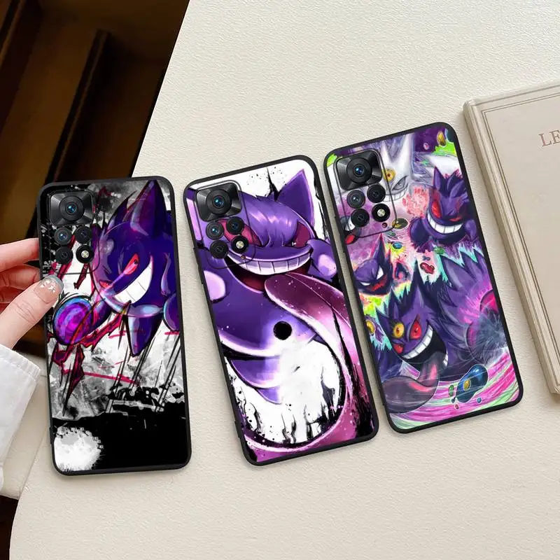 

Pokemon Gengar Phone Case For Redmi Note 11E 11S 11 10 9 Pro 9A K20 K30 K40 Soft Silicone Cover