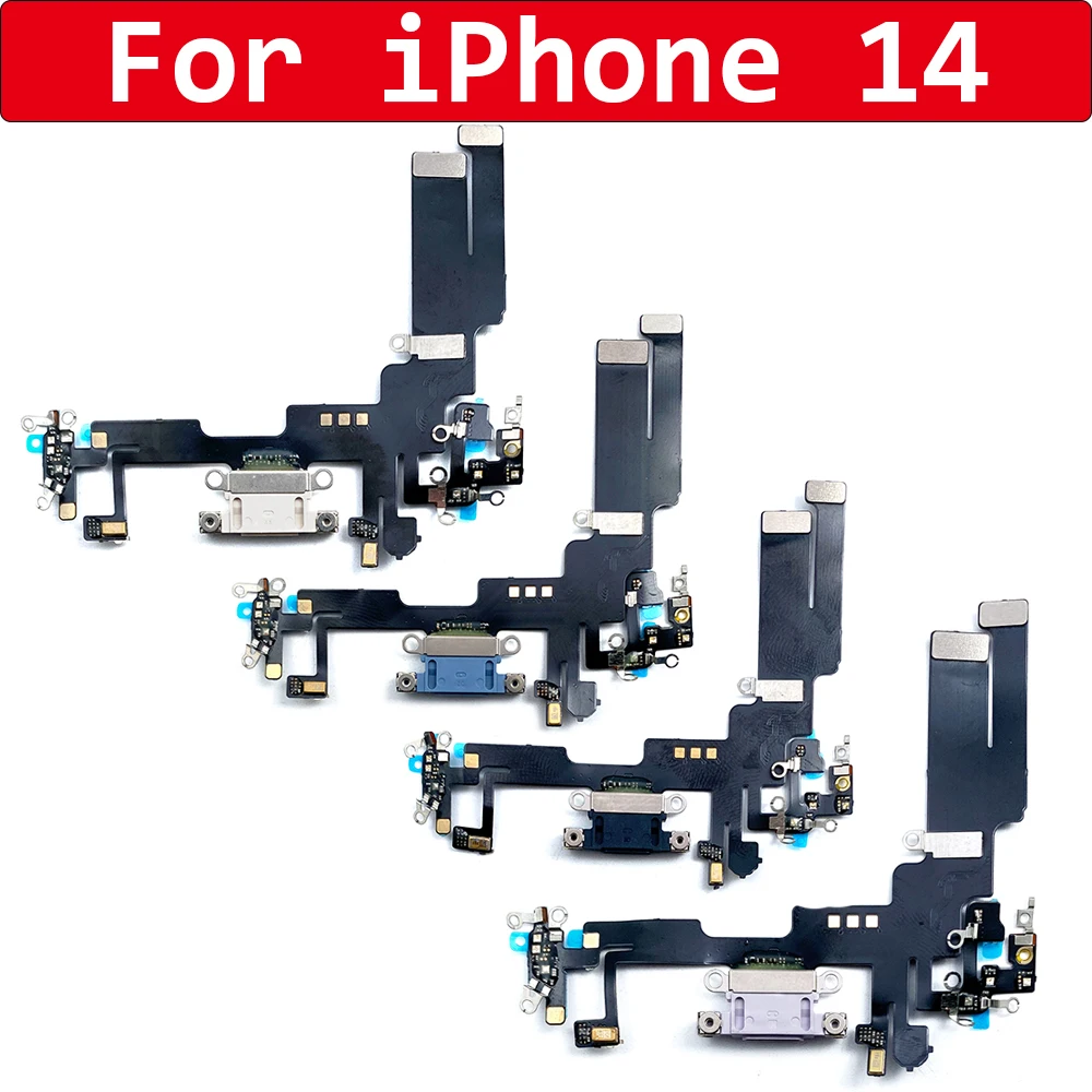 

N новый ремонт USB-разъем для зарядки гибкий кабель с микрофоном для IPhone 14