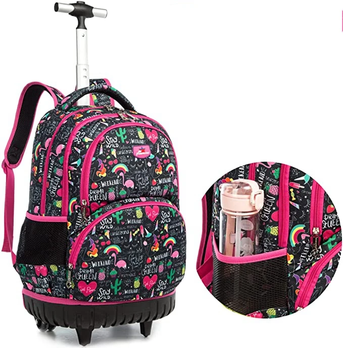School Rolling backpack for girls kids School Trolley Bag for boys School Wheeled backpack Bag Rolling School bag with wheels