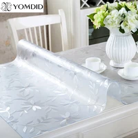 soft glass tablecloth pvc table cloth clearmatte oilproof waterproof kitchen dining table cover for table approx 1 0mm
