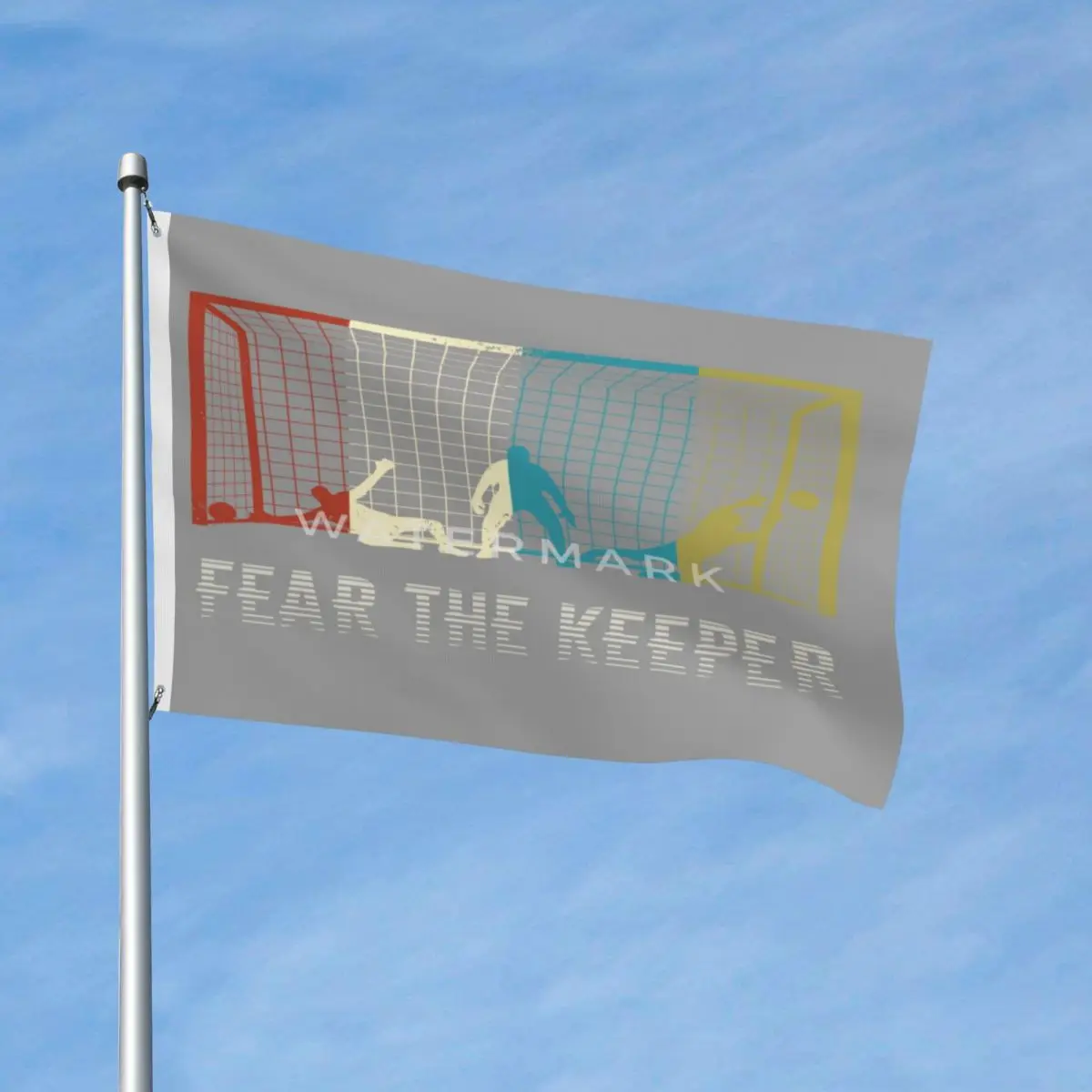 

Страх-Вратарь-винтажный Футбольный флаг и т. д. Устойчивая к выцветанию мягкая ткань Flowy нежный множество стилей