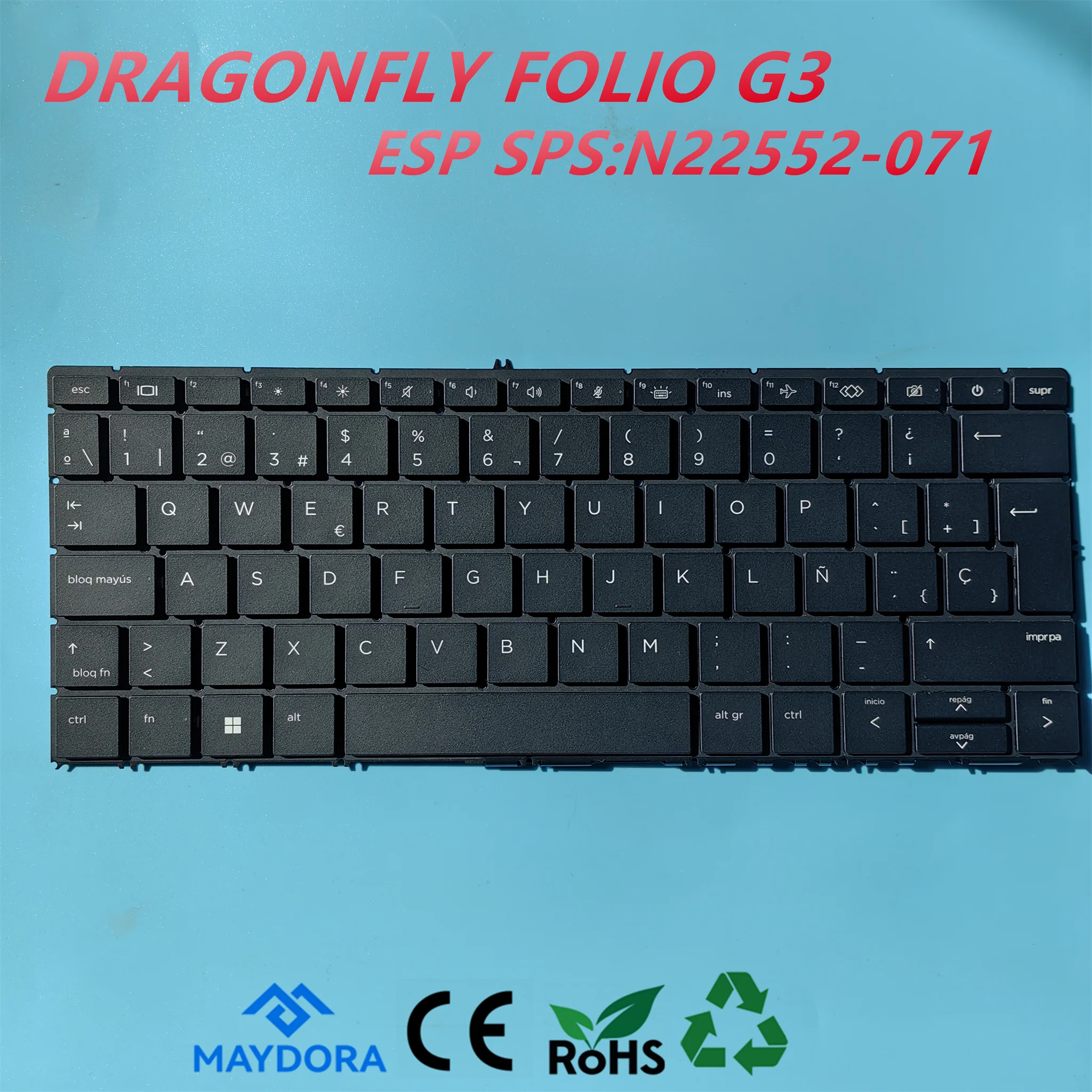 Новая оригинальная клавиатура ES SP RU UKR HEB для HP ELITEBOOK Dragonfly Folio G3 G4 серии N24787 N22552 DB1 BD1