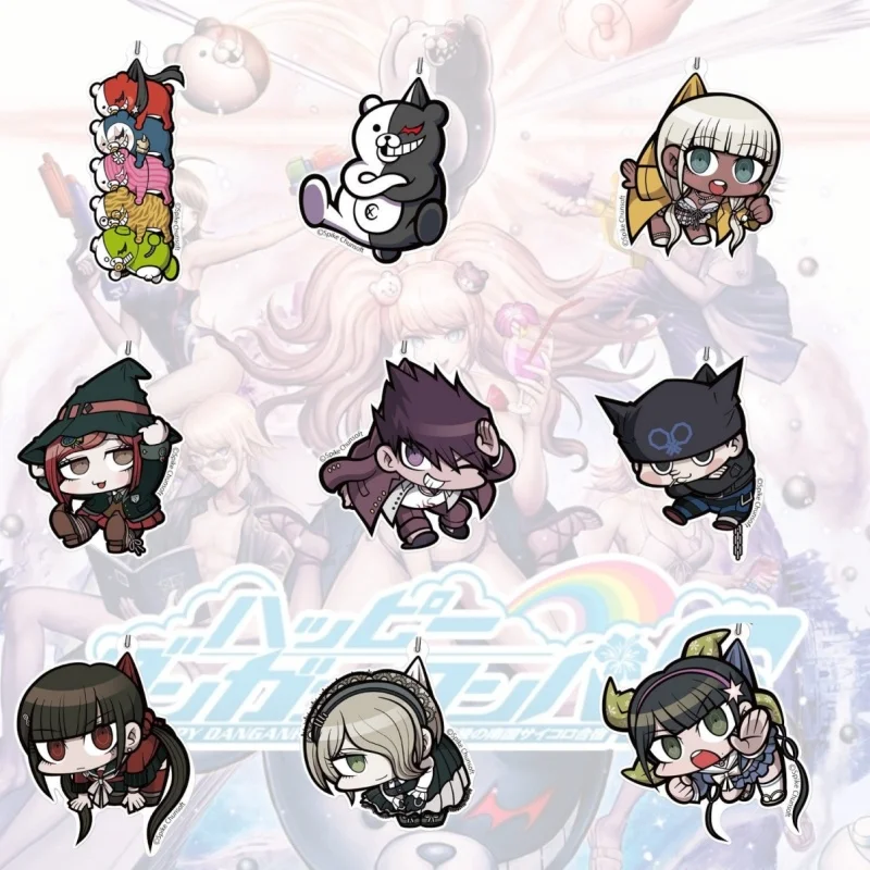 Фото Акриловый брелок-фигурка по аниме Danganronpa V3 с персонажами Каэде Акамацу, Шуичи Сайхара, Рантаро Амами, 6 см. №1
