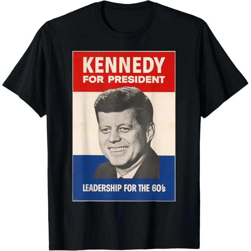 Футболка с рисунком ретро-плаката JFK John F Kennedy for President