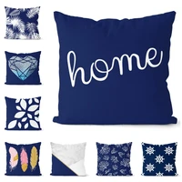navy blue geometric cushion cover sofa pillowcase geometric pillowcase decor home decor moda