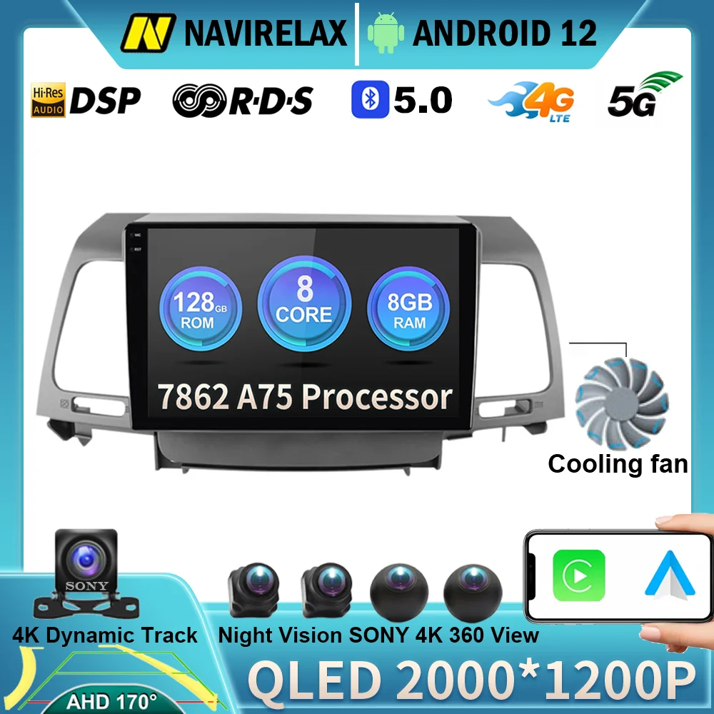 

Автомагнитола на Android 12 Carplay для Kia Opirus 2007 2008, мультимедийный видеоплеер, стереоприемник, GPS-навигация, авто WIFI + 4G BT DSP