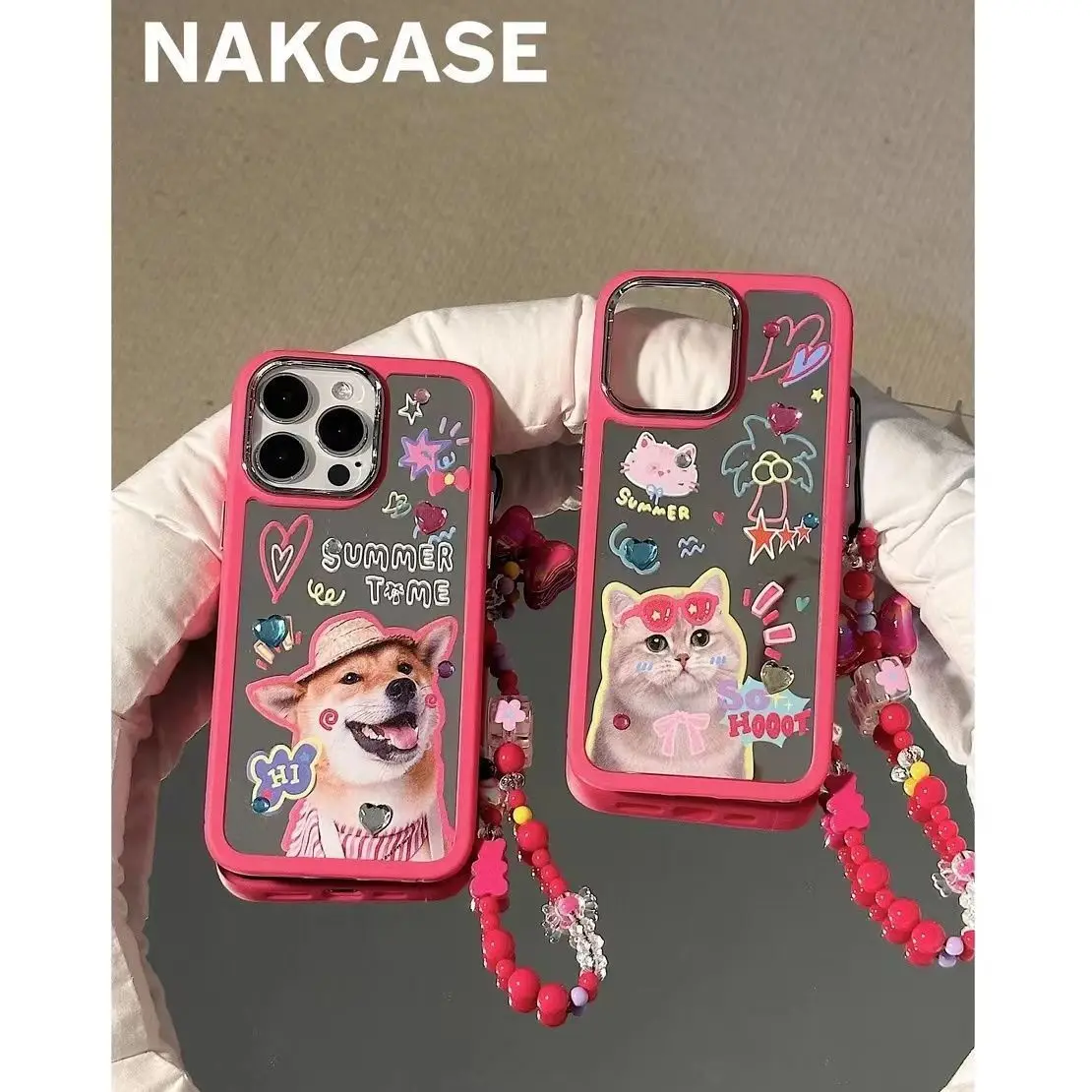 Милые корейские винтажные чехлы для телефонов с соломенной шляпой Сиба-ину кошка