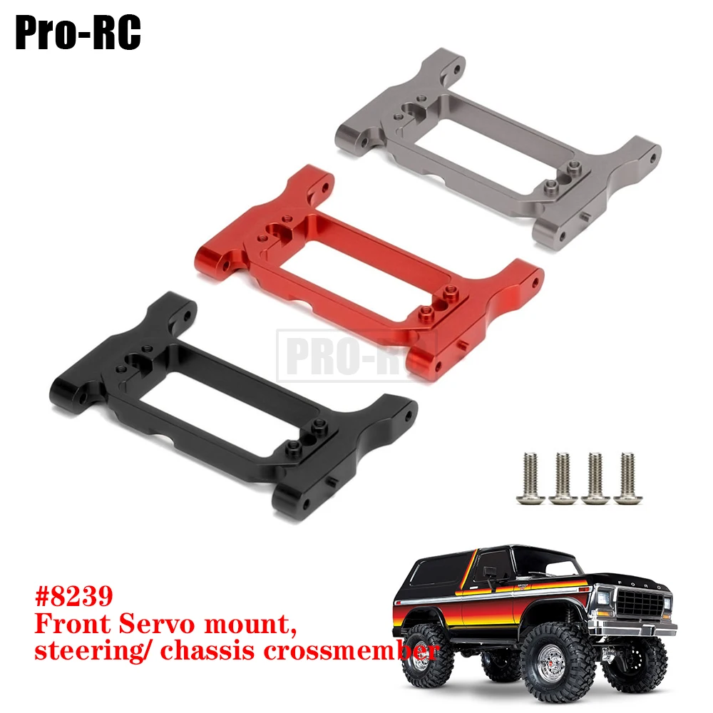 1Pcs Alu Alloy Front Steering Servo Mount #8239 for RC Car 1/10 Traxxas TRX-4 1979 Chevrolet Ford Bronco Sport Upgrade Parts