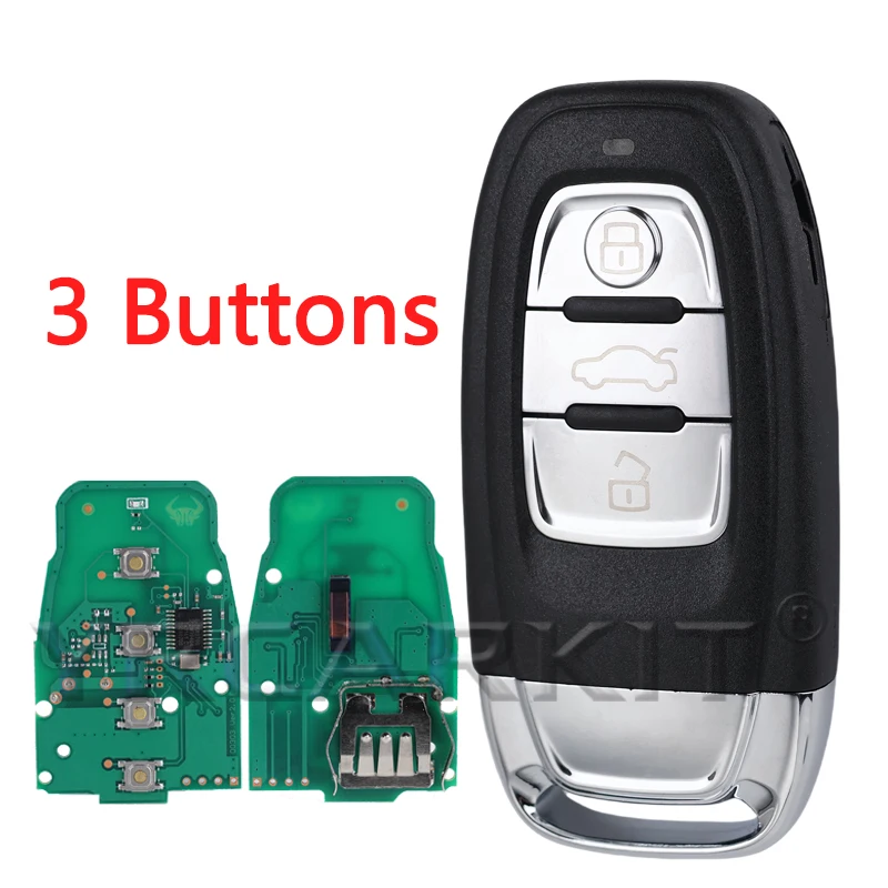 

Для Audi A4 A4L A5 A6 A7 A8 Q5 Полуумный дистанционный ключ 315 МГц/433 МГц/868 МГц Автомобильный дистанционный ключ 754C/F/D Замена карты прочности