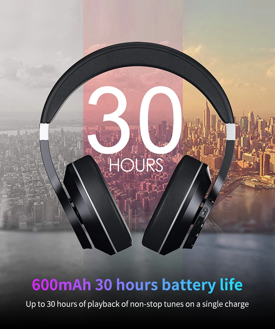 Накладные Bluetooth-наушники RichCentury 30 часов воспроизведения беспроводные наушники