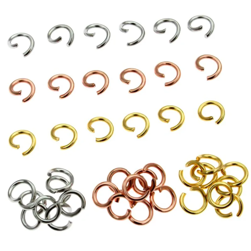 

200PCS/PACK 5-10mm Stainless Steel Open Jump Rings For Jewelry Making Split Ring Connectors For Diy Jewelry Finding Supplies