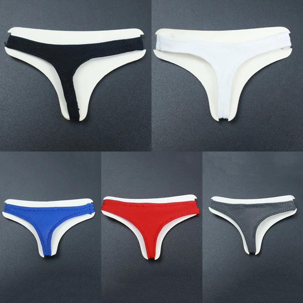 

1/6 Female Thong Panties Sexy Underwear G-String Underpants Solid Color Briefs Girls Lingerie for 12in Action Figure Body Model