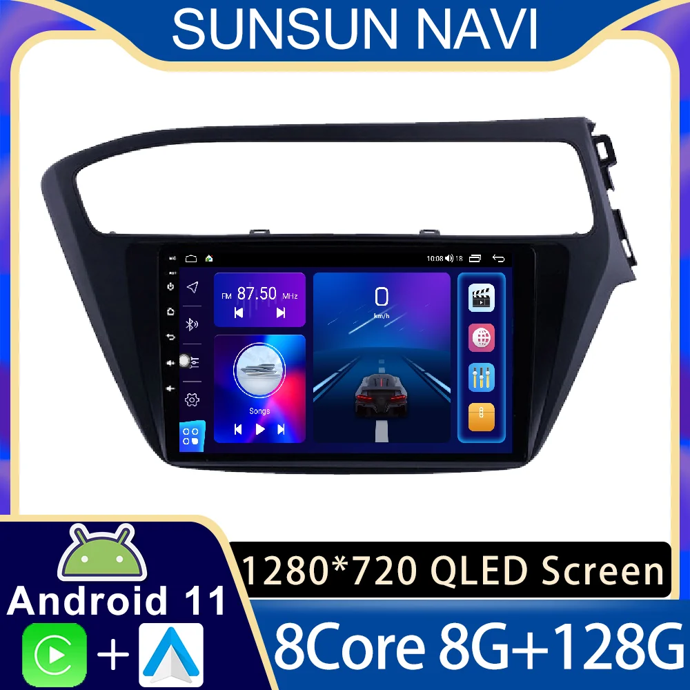 

Android 11 For Hyundai I20 RHD 2015 - 2018 Car Radio Stereo Multimedia Video Player Navigation GPS Wireless Carplay DSP RDS