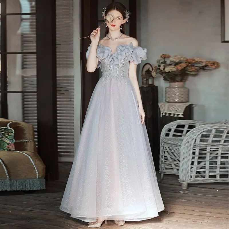 Официальное вечернее платье для женщин новинка 2022 Корейская юбка французское на