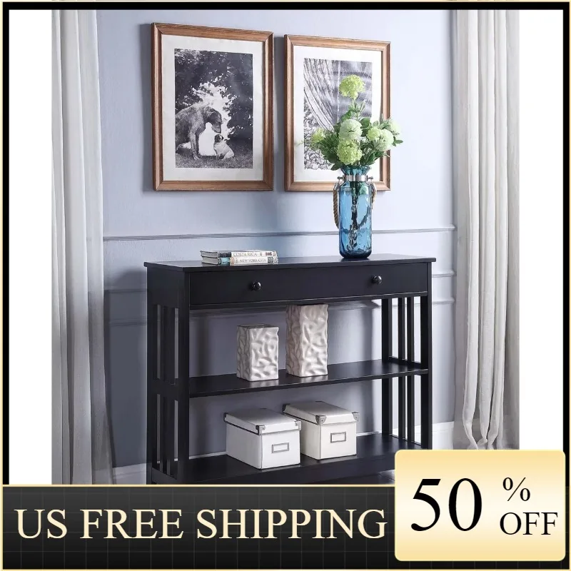 

Mission 1 Drawer Console Table, Black Console Tables