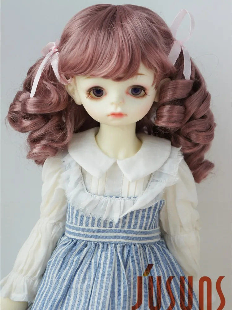Фото JD405 1/6/14 1/3 YOSD MSD SD DO Двойные длинные парики Sauvage Twin Ponys BJD 6-7 дюймов 7-8 дюймов 8-9 дюймов Синтетические мохеровые волосы BJD №3