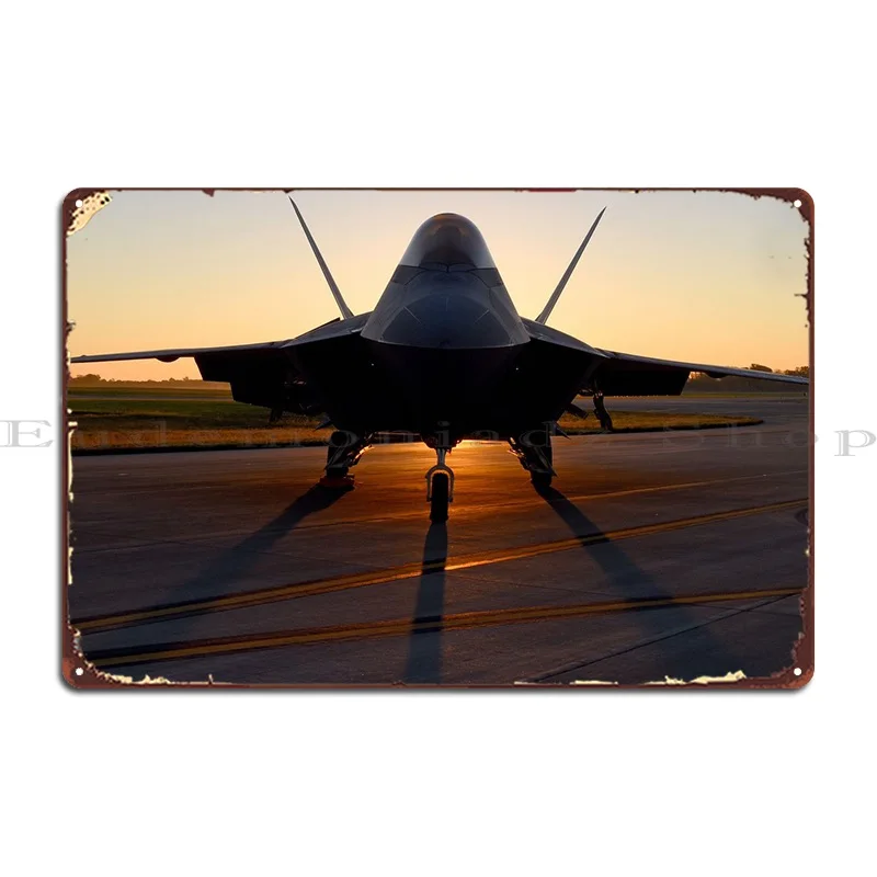 

F22 металлический плакат крупным планом, гараж, бар, создание стен, Настенная роспись, оловянный плакат